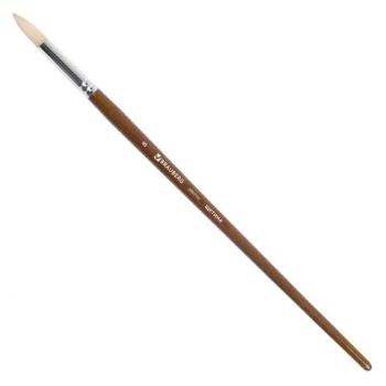 Кисть художественная профессиональная BRAUBERG ART CLASSIC, щетина, круглая, № 8, длинная ручка, 200710 - Премиум Сервис