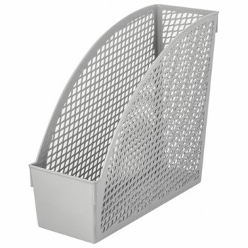 Лоток вертикальный для бумаг STAFF "Profit", 270х100х250 мм, сетчатый, полипропилен, серый, 237252 - Премиум Сервис