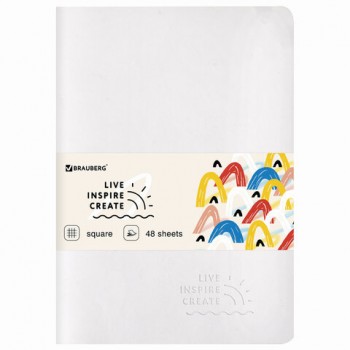 ������� 48 �. � ������ ������� ������ SoftTouch, ������, A5 (147�210��), �����, BRAUBERG RAINBOW, 403881 - ������� ������