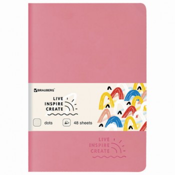 ������� 48 �. � ����� ������� ������ SoftTouch, ������, A5 (147�210��), �������, BRAUBERG RAINBOW, 403882 - ������� ������