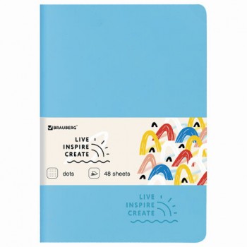 ������� 48 �. � ����� ������� ������ SoftTouch, ������, A5 (147�210��), �������, BRAUBERG RAINBOW, 403883 - ������� ������