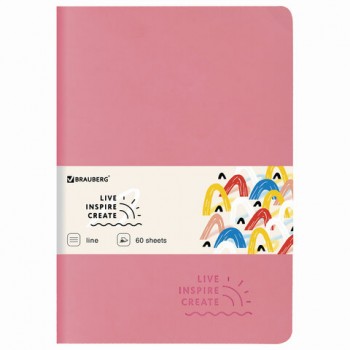 ������� 60 �. � ����� ������� ������ SoftTouch, ������, B5 (179�250��), �������, BRAUBERG RAINBOW, 403885 - ������� ������