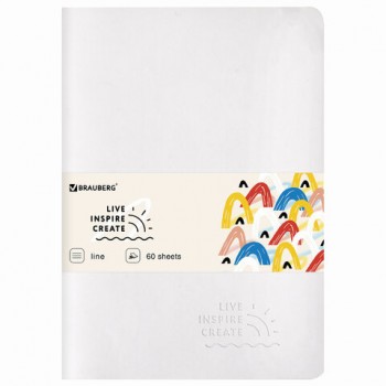 ������� 60 �. � ����� ������� ������ SoftTouch, ������, B5 (179�250��), �����, BRAUBERG RAINBOW, 403887 - ������� ������