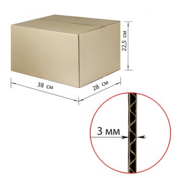 ���������, ����� 380 � ������ 280 � ������ 225 ��, ����� �22, ������� �, FEFCO 0201 / ����, ���������� �, 440055 - ������� ������