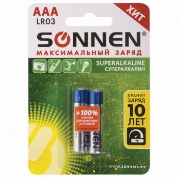   2 ., SONNEN Super Alkaline, AAA (LR03, 24), , , , 451095 -  