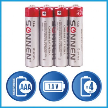��������� �������� 4 ��., SONNEN, AAA (R03, 24�), �������, ������������, � ������, 451098 - ������� ������