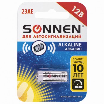 ��������� SONNEN Alkaline, 23� (MN21), �����������, ��� ������������, 1 ��., � ��������, 451977 - ������� ������
