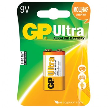 ��������� GP Ultra, ����� (6LR61, 6LF22, 1604A), �����������, 1 ��., � ��������, 1604AU-5CR1 - ������� ������