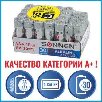   30 (20+10) ., SONNEN Alkaline, AA+ (LR6+LR03),  , 455097 -  