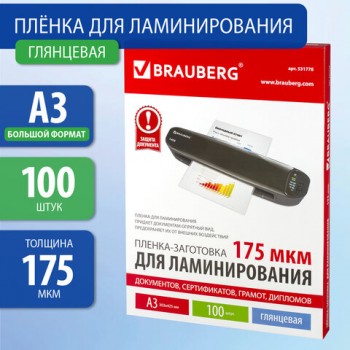 ������-��������� ��� ������������� �������� �������, �3, �������� 100 ��., 175 ���, BRAUBERG, 531778 - ������� ������