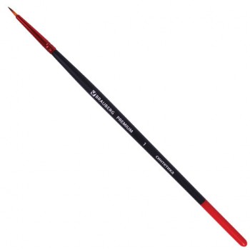 Кисть синтетика, круглая № 1, BRAUBERG PREMIUM, 201000 - Премиум Сервис