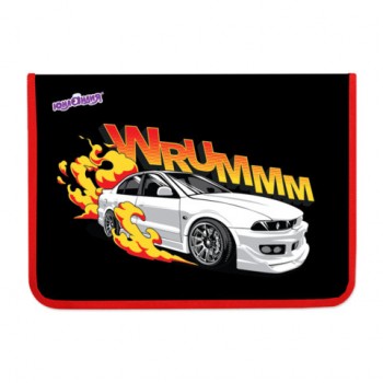 Папка для труда на молнии ЮНЛАНДИЯ А4, 1 отделение, откидная планка, органайзер, Wrum, 272225 - Премиум Сервис