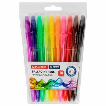 ����� ��������� BRAUBERG "X-333", ����� 10 ������, ���� 0,7 ��, ����� 0,35 ��, 144251 - ������� ������