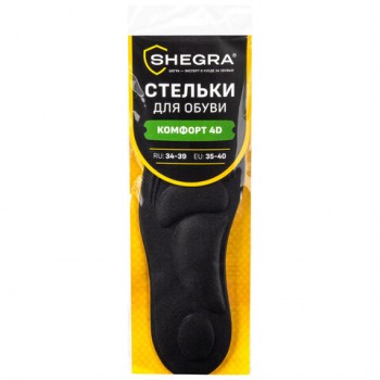 ������� ��� ����� � ����������� 4D COMFORT PLUS, �������� FOAM, ������ RU 34-39 / EU 35-40, � ������� ������, SHEGRA (�����), 700744 - ������� ������