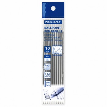 ������� ��������� �������� BRAUBERG "WRITING 3.0", ������ ������, 140 ��, �������� 10 ��, �����, ���������� ���� 0,5 ��, 170414 - ������� ������