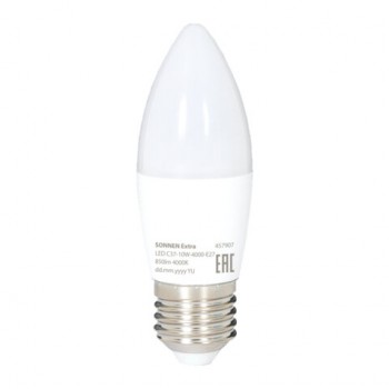 ����� ������������ SONNEN EXTRA, 10 (85) ��, �27, �����, ����������� �����, 30000 �, LED C37-10W-4000-�27, 457907 - ������� ������