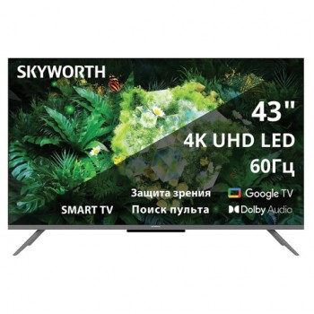 ��������� SKYWORTH 43G66G, 43" (108 ��), 3840x2160, 4K, 16:9, Google TV, Wi-Fi, ����� - ������� ������
