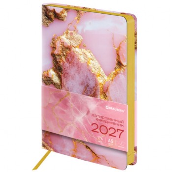 ���������� ������������ 2027, �5, 138x213 ��, BRAUBERG "Vista", ��� ����, ������, "Pink marble", 117983 - ������� ������